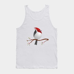 Cute egg shaped red-crested cardinal Tank Top